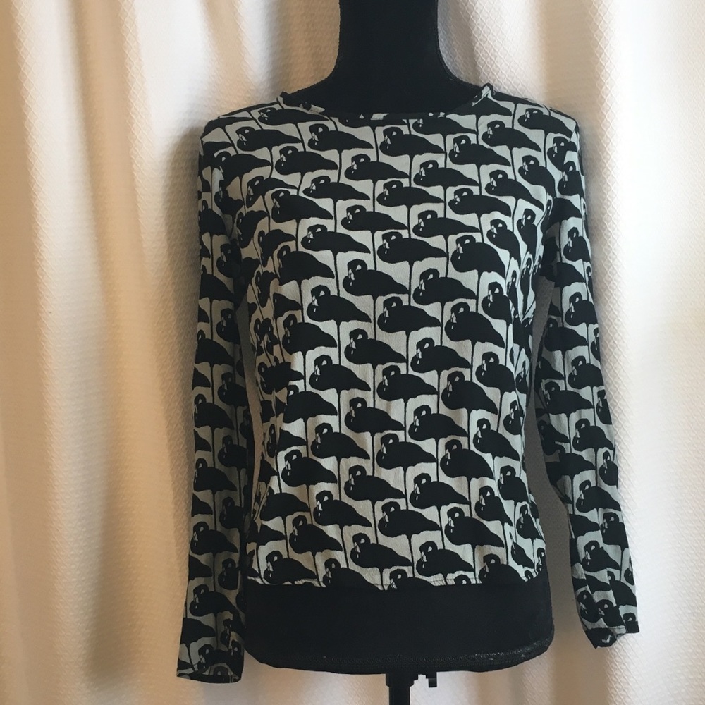 H&M Flamingo Print Blouse